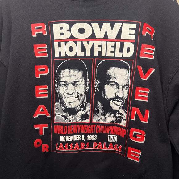 Vintage 1993 Riddick Bowe Evander Holyfield boxing event sweatshirt. Size XL. R - Picture 2 of 4